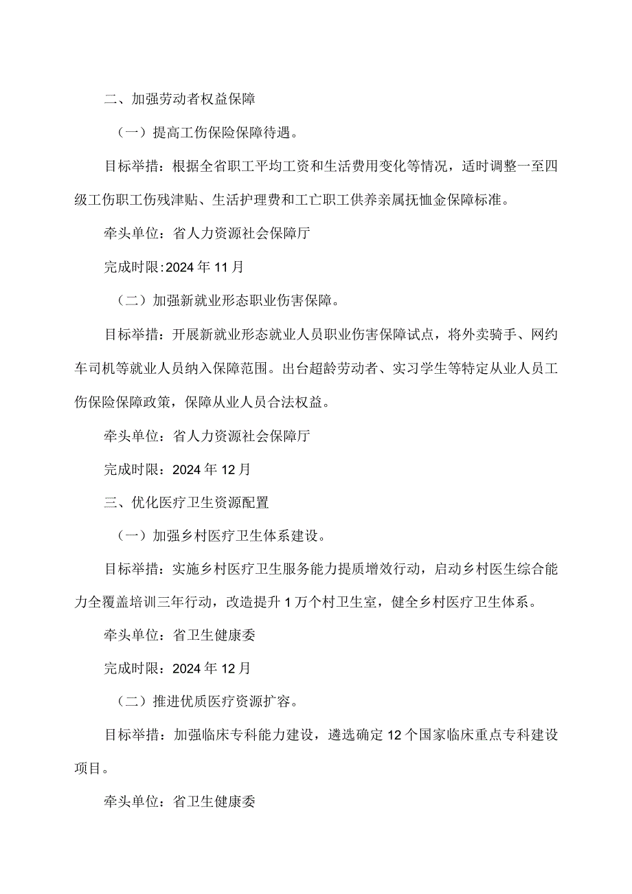 山东省20项重点民生实事2024年度工作方案发布（2024年）.docx_第2页