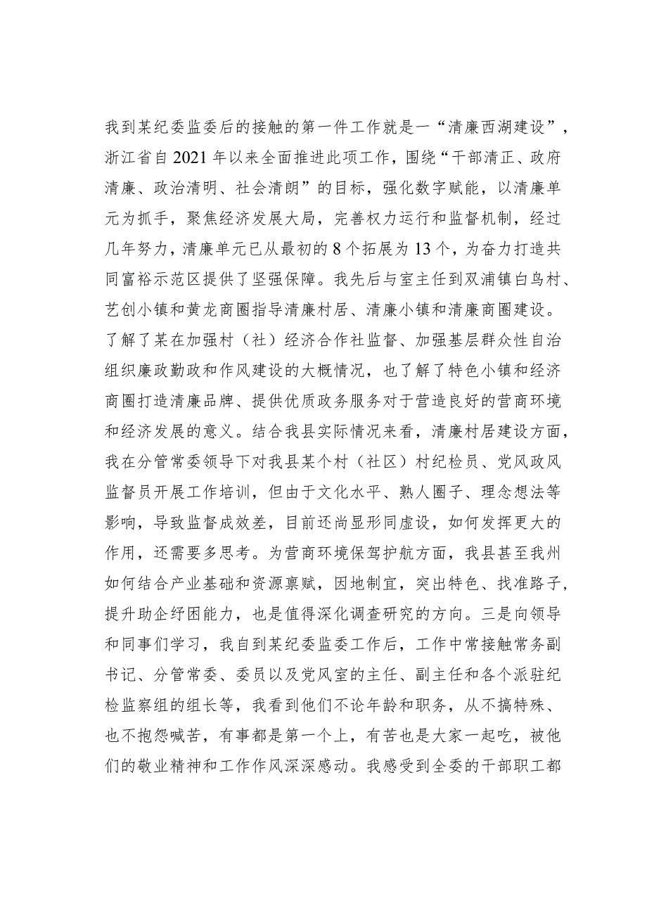 某某市纪委监委党风政风监督室副主任挂职锻炼工作总结.docx_第2页