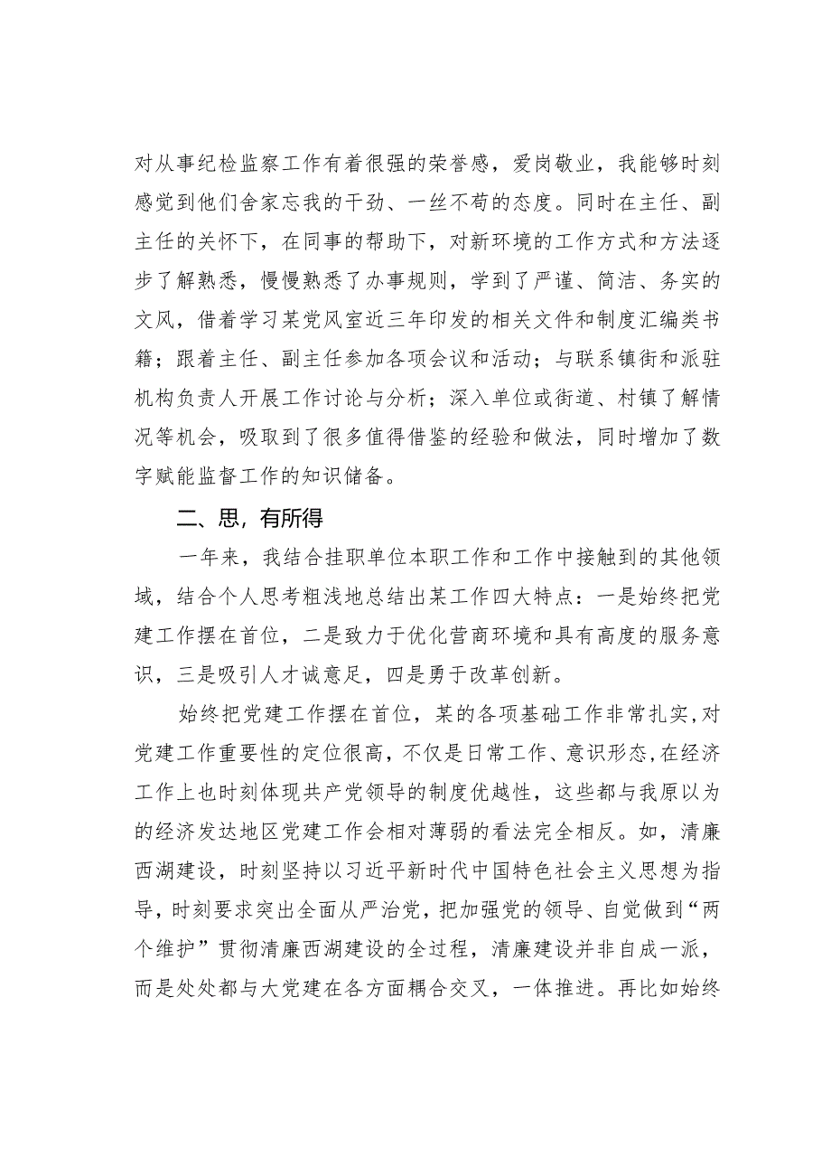 某某市纪委监委党风政风监督室副主任挂职锻炼工作总结.docx_第3页