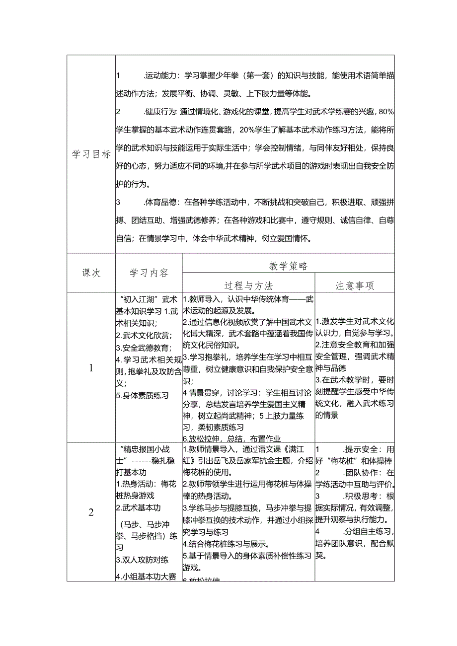 水平三五年级武术18课时大单元设计--武术基本功.docx_第3页