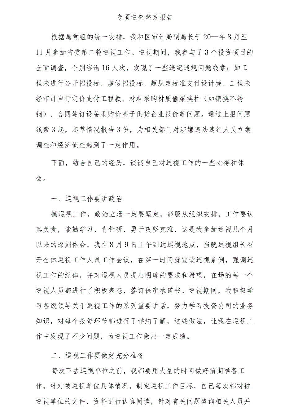 专项巡查整改报告.docx_第1页