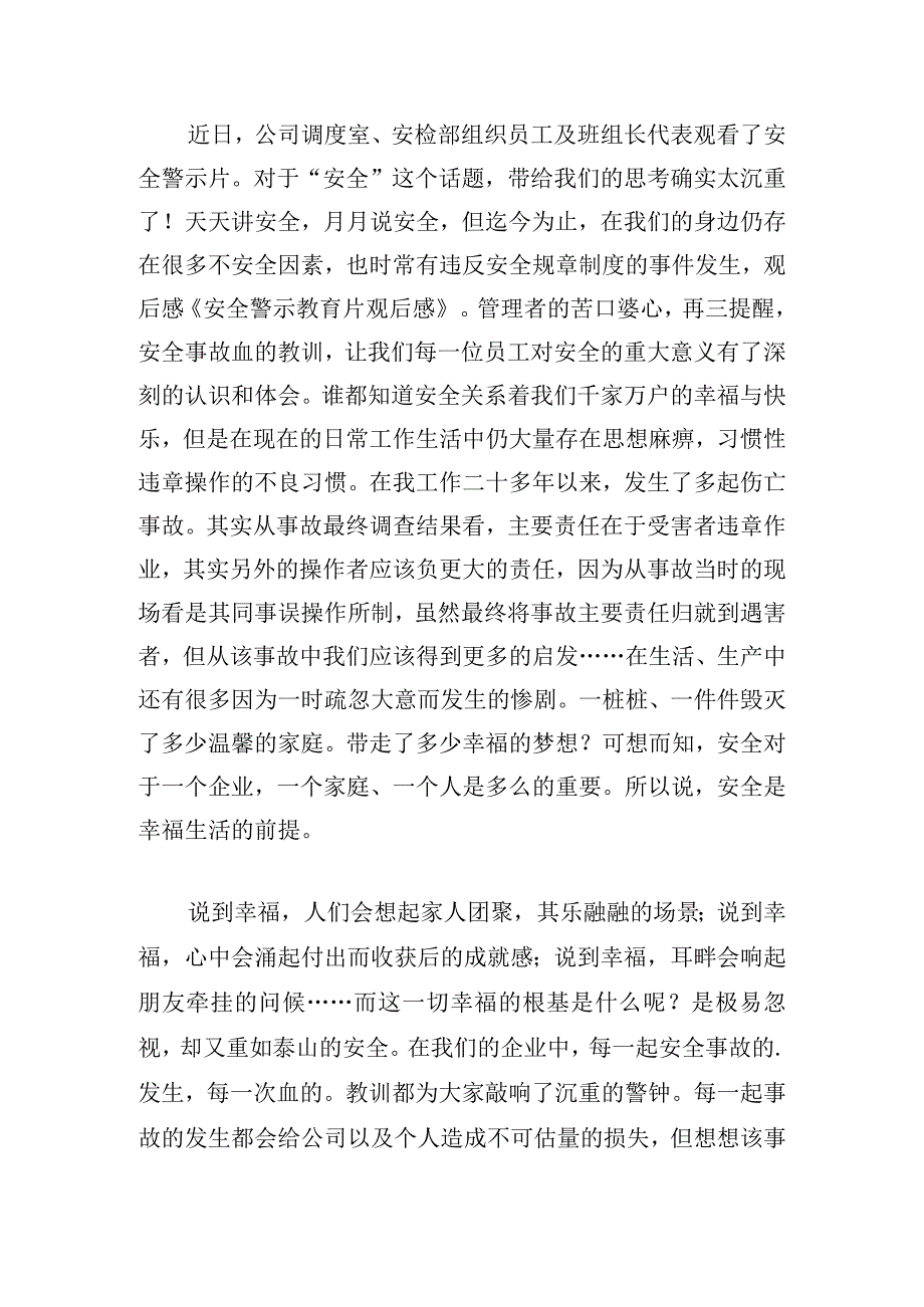 安全生产警示教育片心得体会范文.docx_第3页