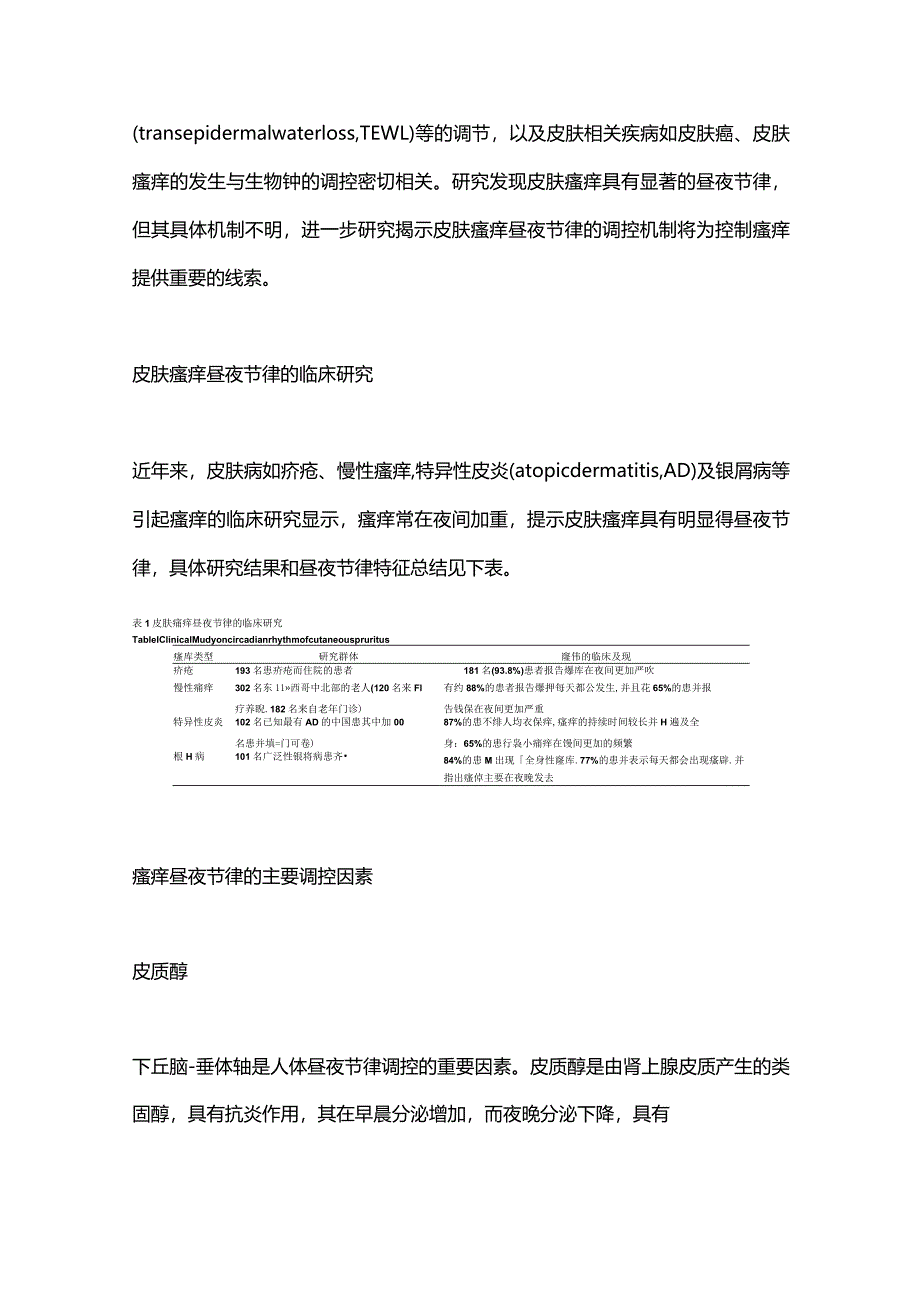 2024皮肤瘙痒昼夜节律的进展.docx_第2页