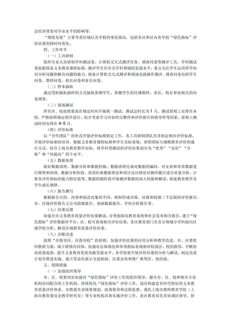 上海市义务教育质量绿色指标评价实施方案（2024年修订版）.docx_第2页