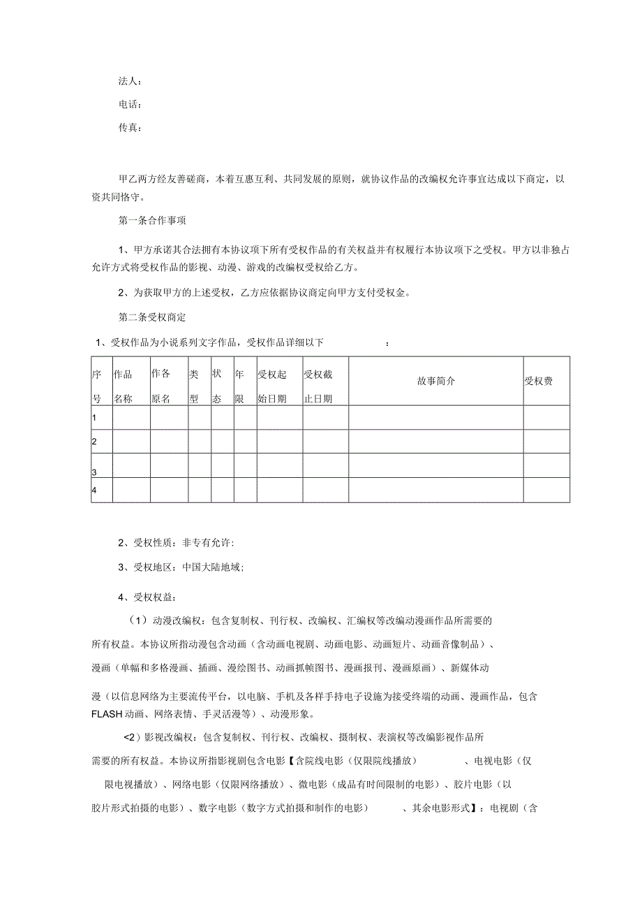 (完整版)IP授权合作协议(我方为被授权方).docx_第2页