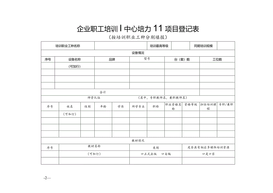 企业职工培训中心登记表.docx_第2页