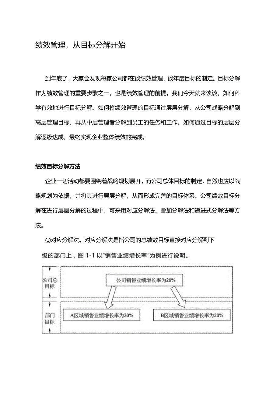 绩效管理从目标分解开始.docx_第1页