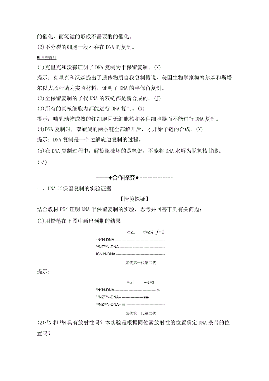 2023-2024学年人教版必修二DNA的复制学案.docx_第3页