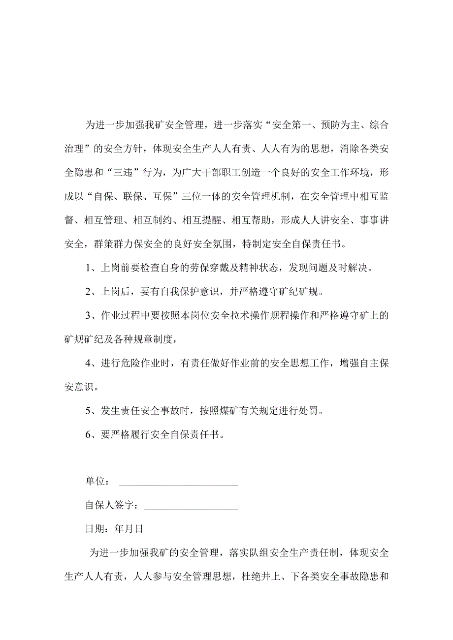 自保、互保、联保责任书.docx_第1页