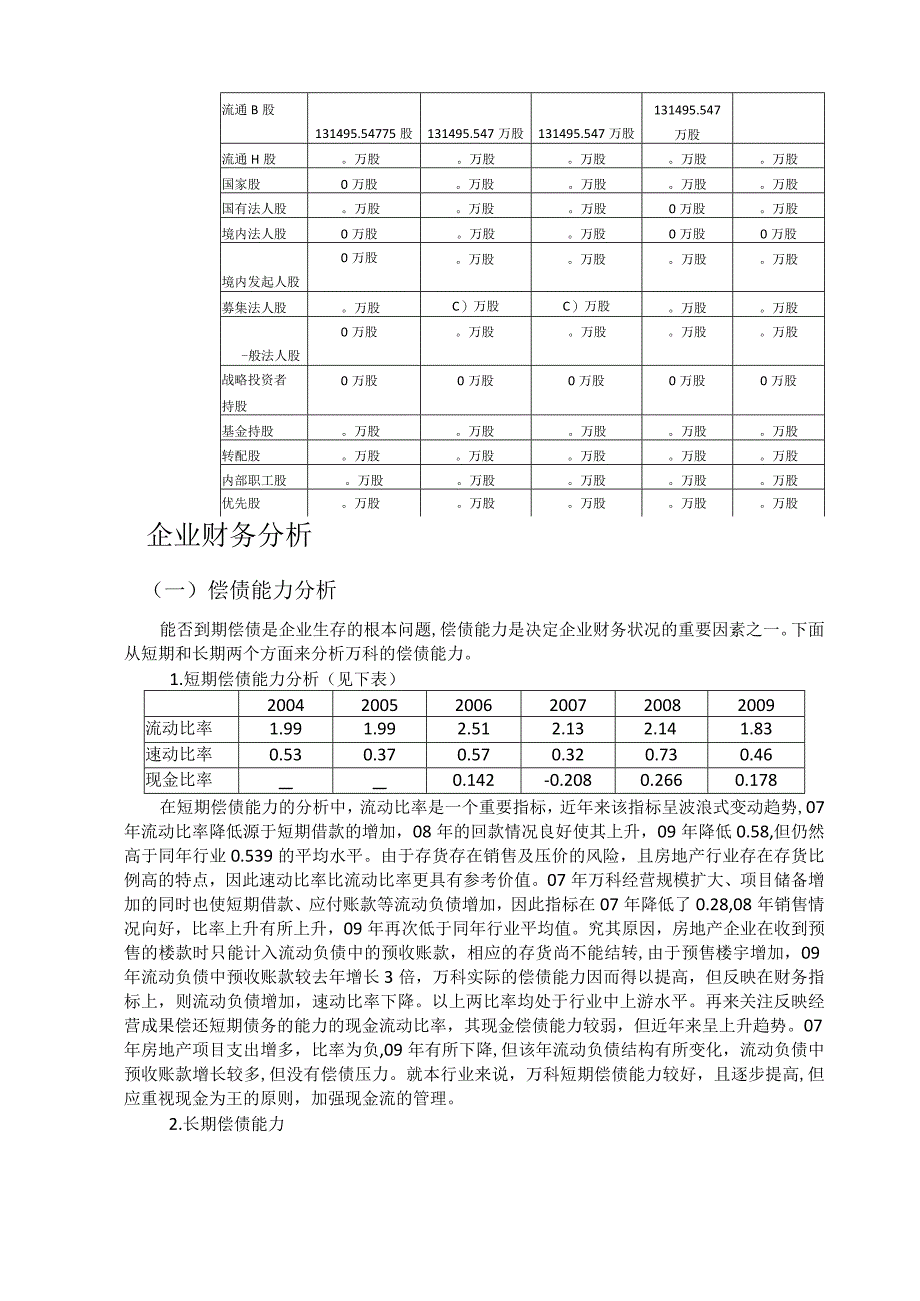 万科房地产公司财务分析报告.docx_第3页