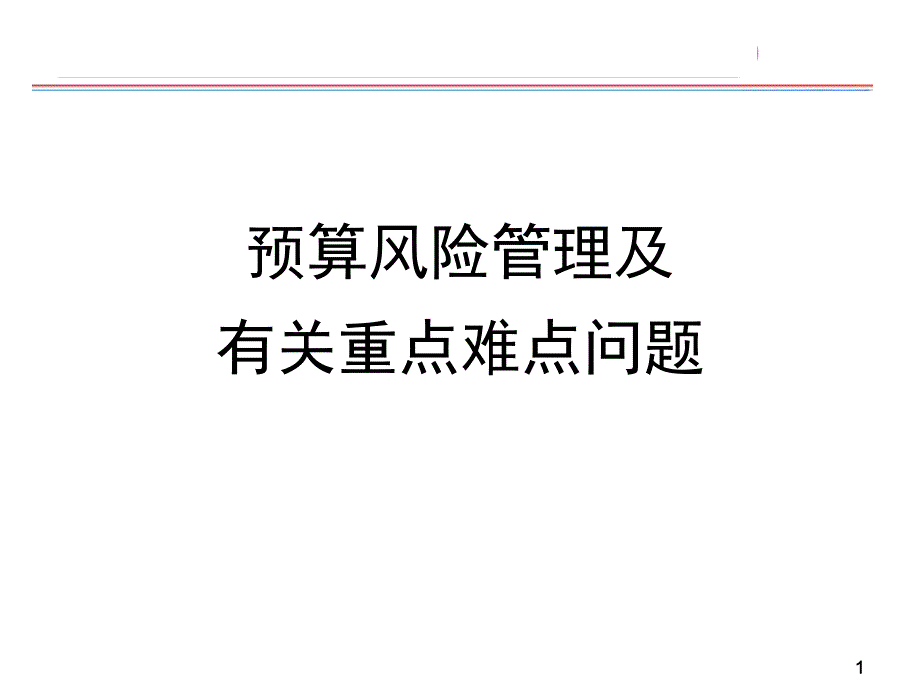 预算风险管理.ppt_第1页