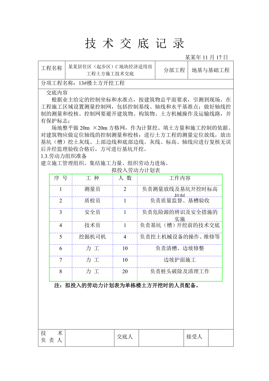 [天津]经济适用房工程土方开挖施工技术交底.doc_第2页