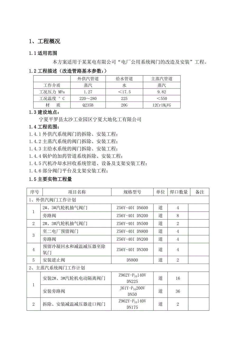 宁夏某发电厂公共系统阀门改造及安装项目管道安装施工方案.doc_第2页