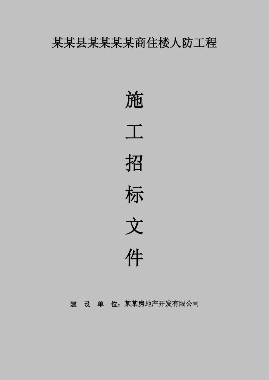 某人防建筑安装工程施工招标文件.doc_第1页