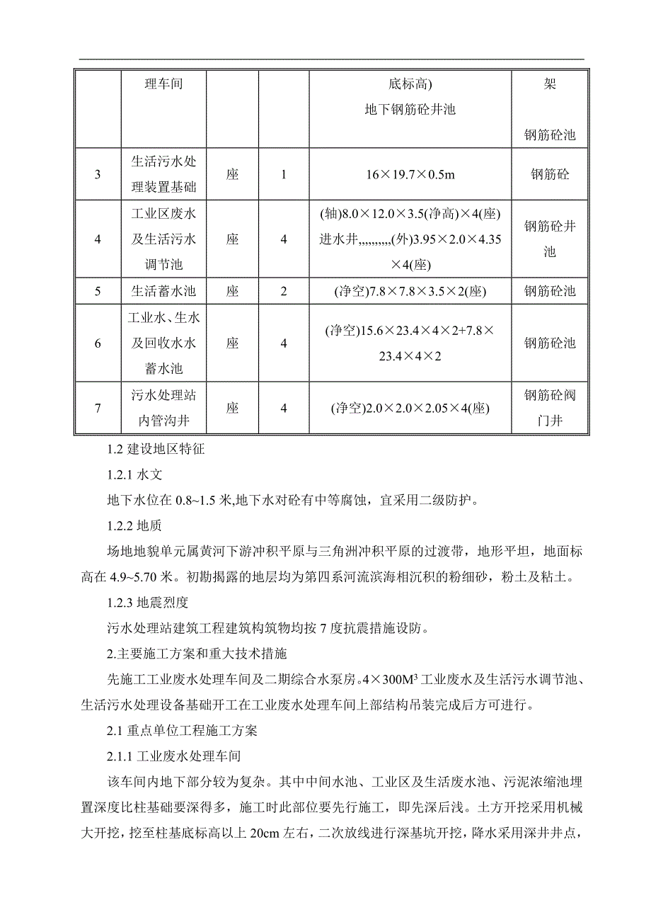 某污水处理站修建工程施工组织设计.doc_第3页