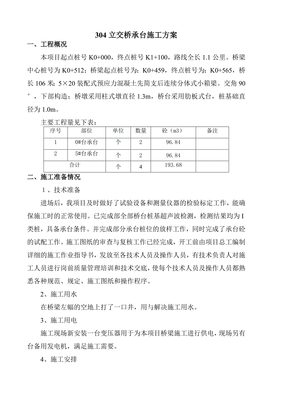 立交桥承台施工方案.doc_第1页