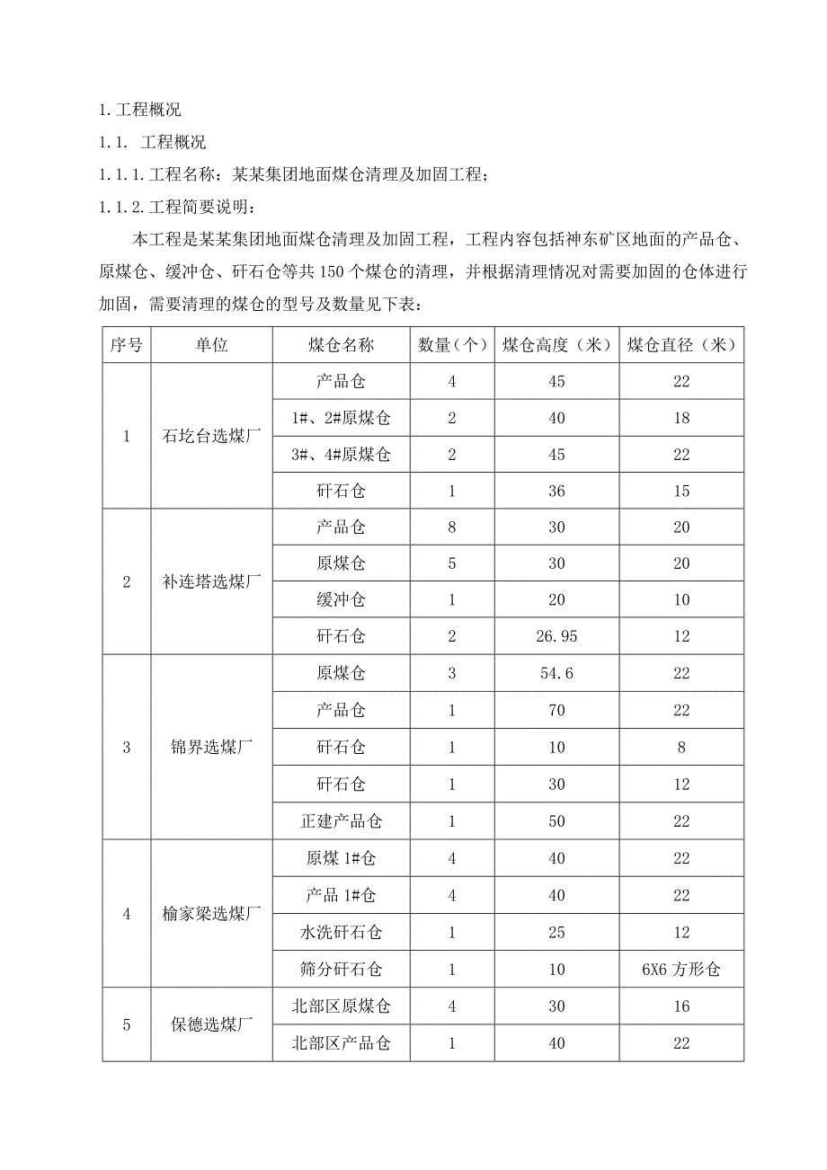 煤炭集团地面煤仓清理 及加固工程施工组织设计.doc_第2页