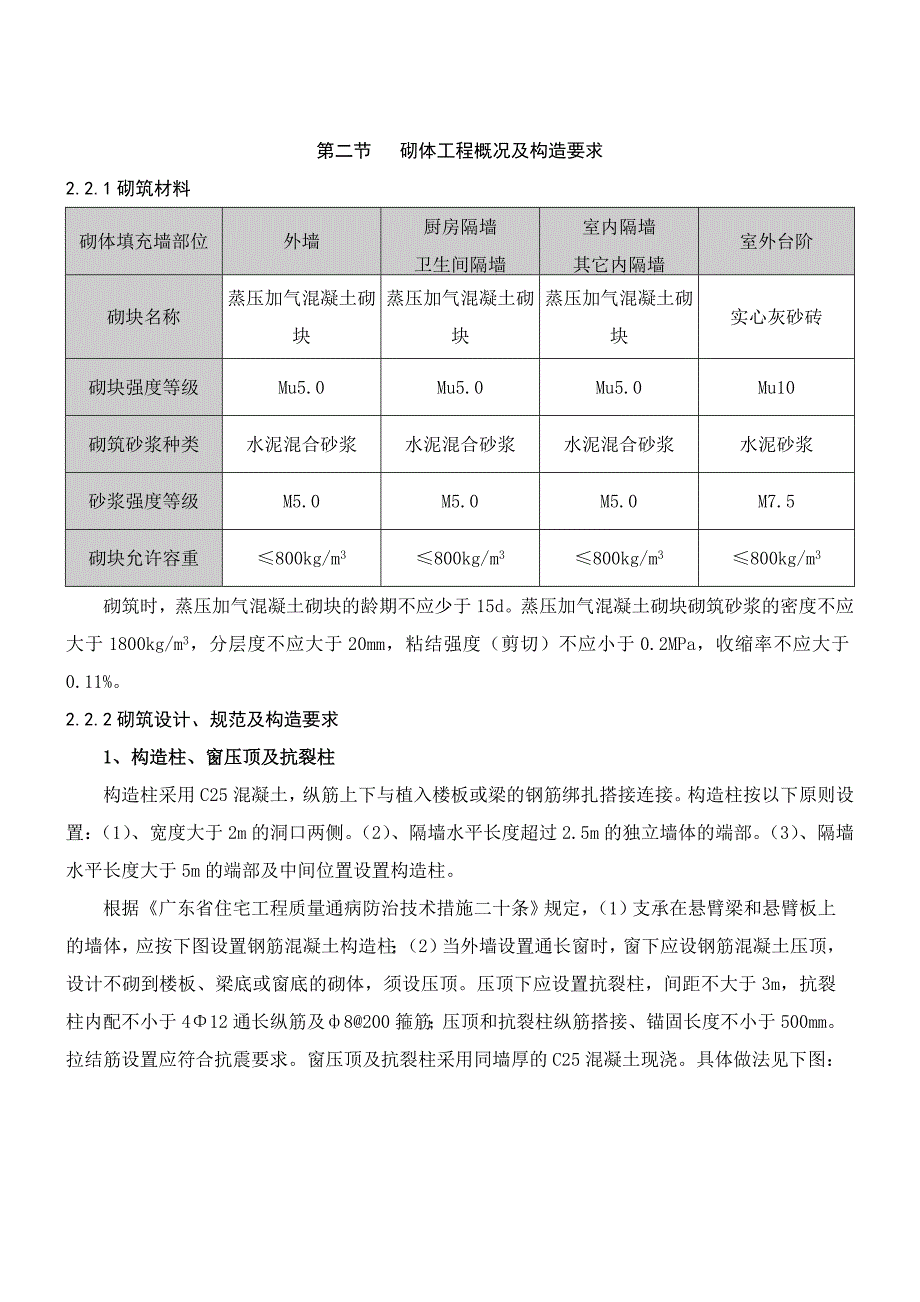 广东某高层商住小区砌体工程施工方案(附构造详图).doc_第3页