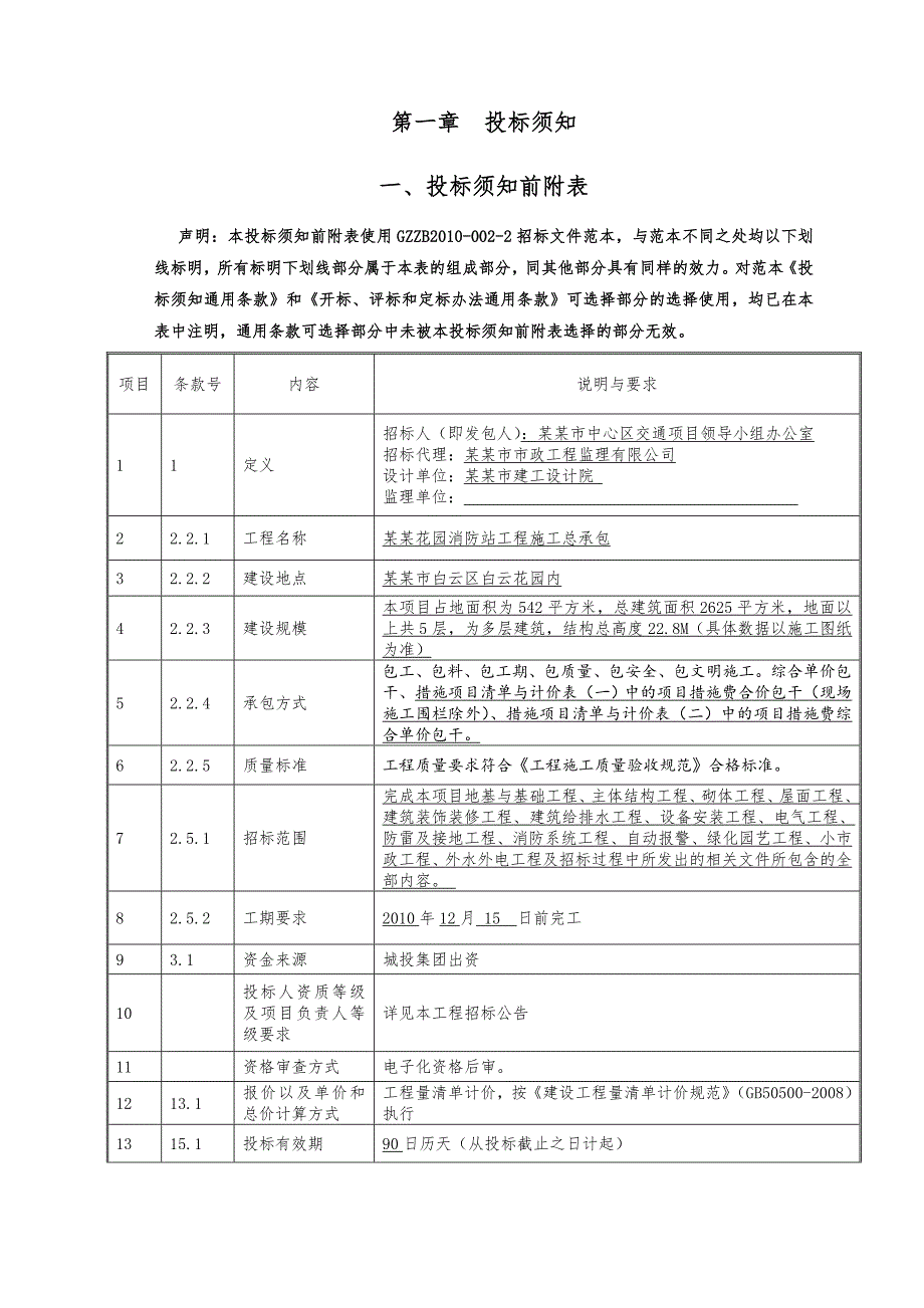 广东某住宅小区消防站工程施工总承包招标文件.doc_第3页