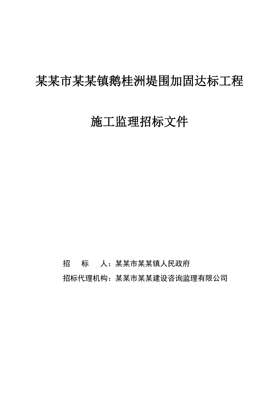 广州增城某堤围加固施工监理招标文件.doc_第1页