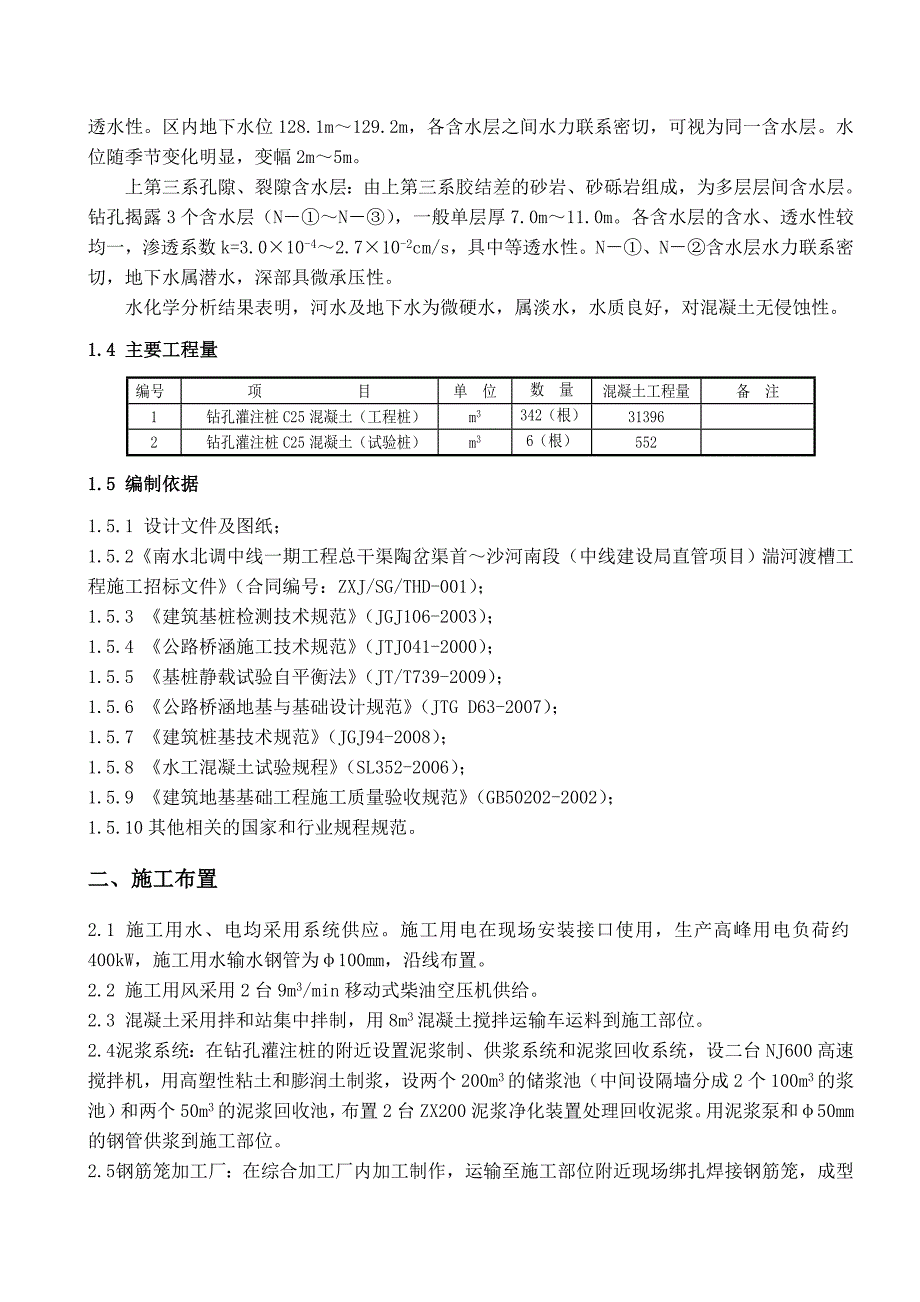 河南某南水北调中线工程钻孔灌注桩施工方案.doc_第3页