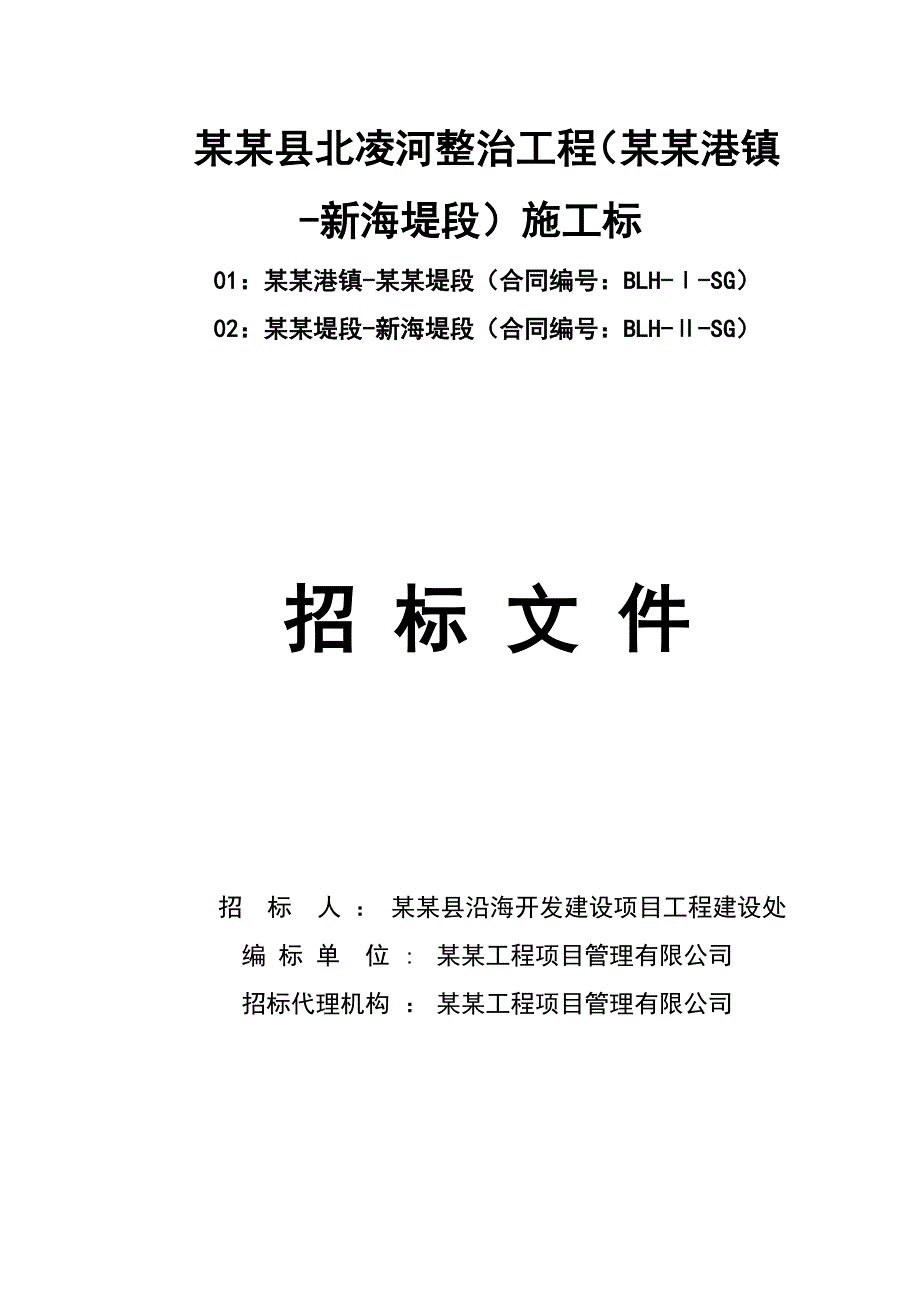 江苏省某河整治工程施工标招标文件.doc_第1页