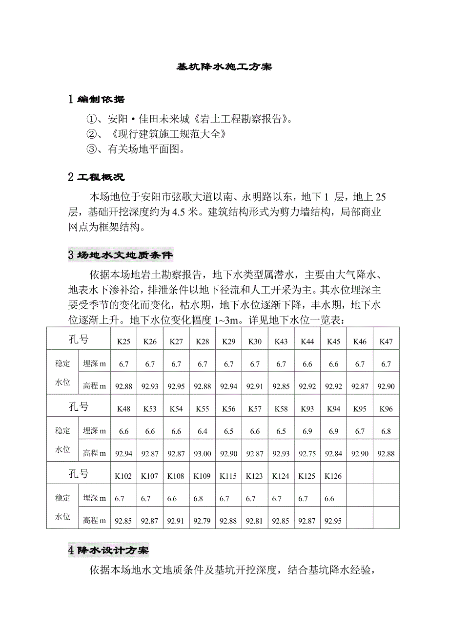 河南某小区高层剪力墙结构住宅楼降水井施工方案.doc_第3页