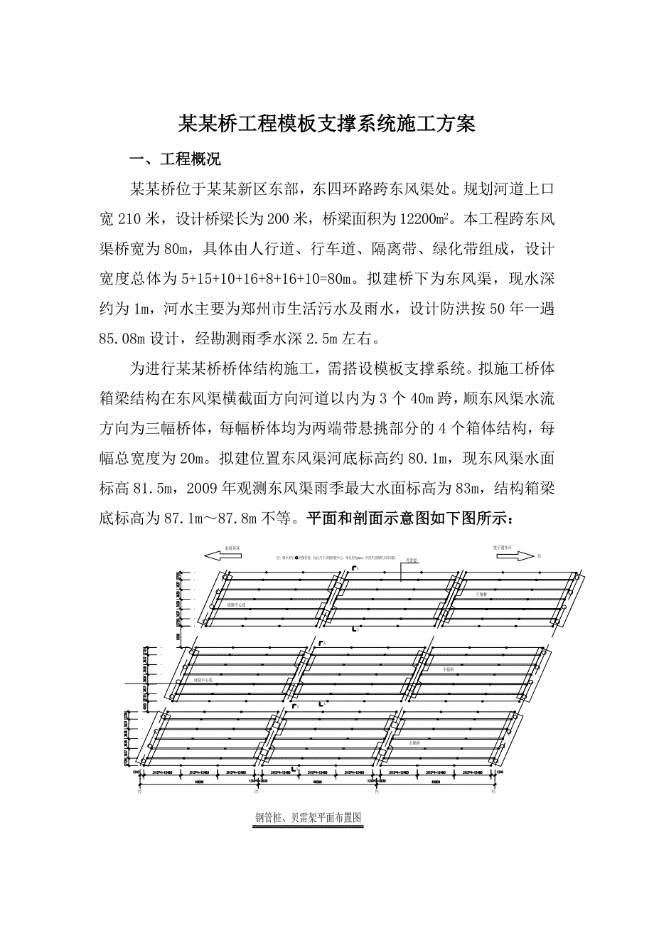 河南某桥梁工程模板支撑系统施工方案(附示意图、计算书).doc_第1页