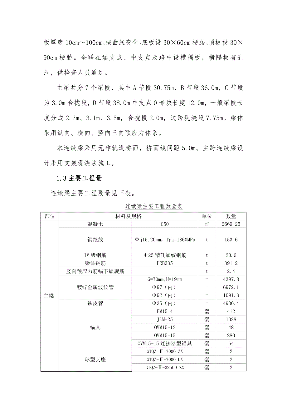 湖北某铁路客运专线特大桥连续梁满堂支架施工方案(混凝土浇筑).doc_第3页