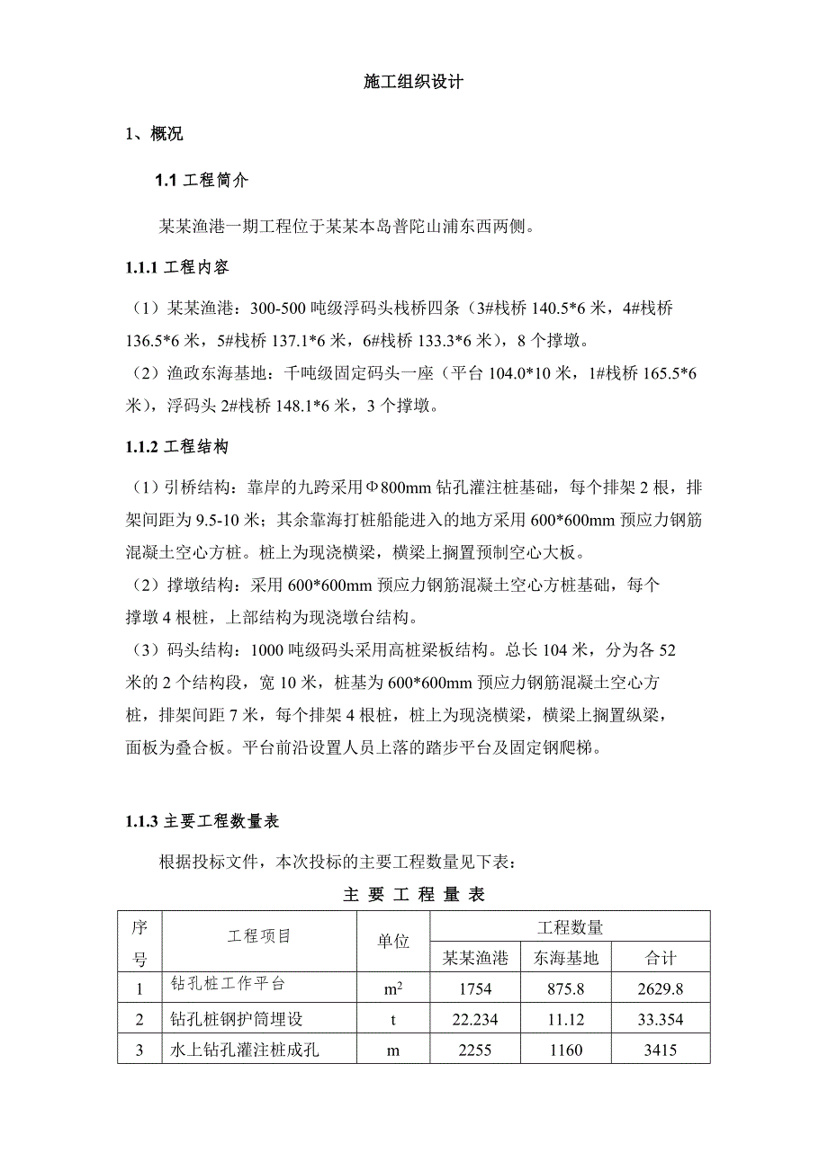 中心渔港一期工程浦东施工组织设计.doc_第1页