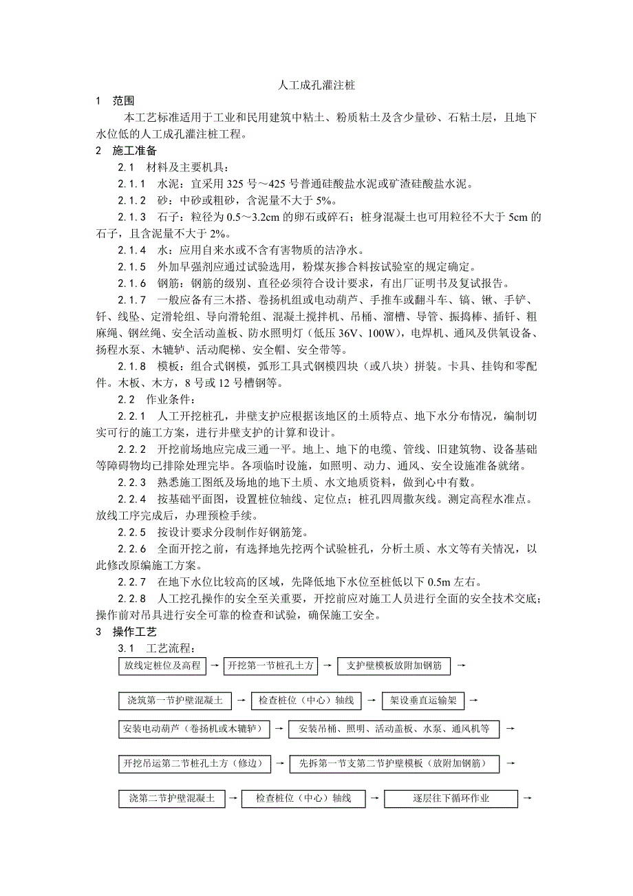 人工成孔灌注桩施工工艺.doc_第1页