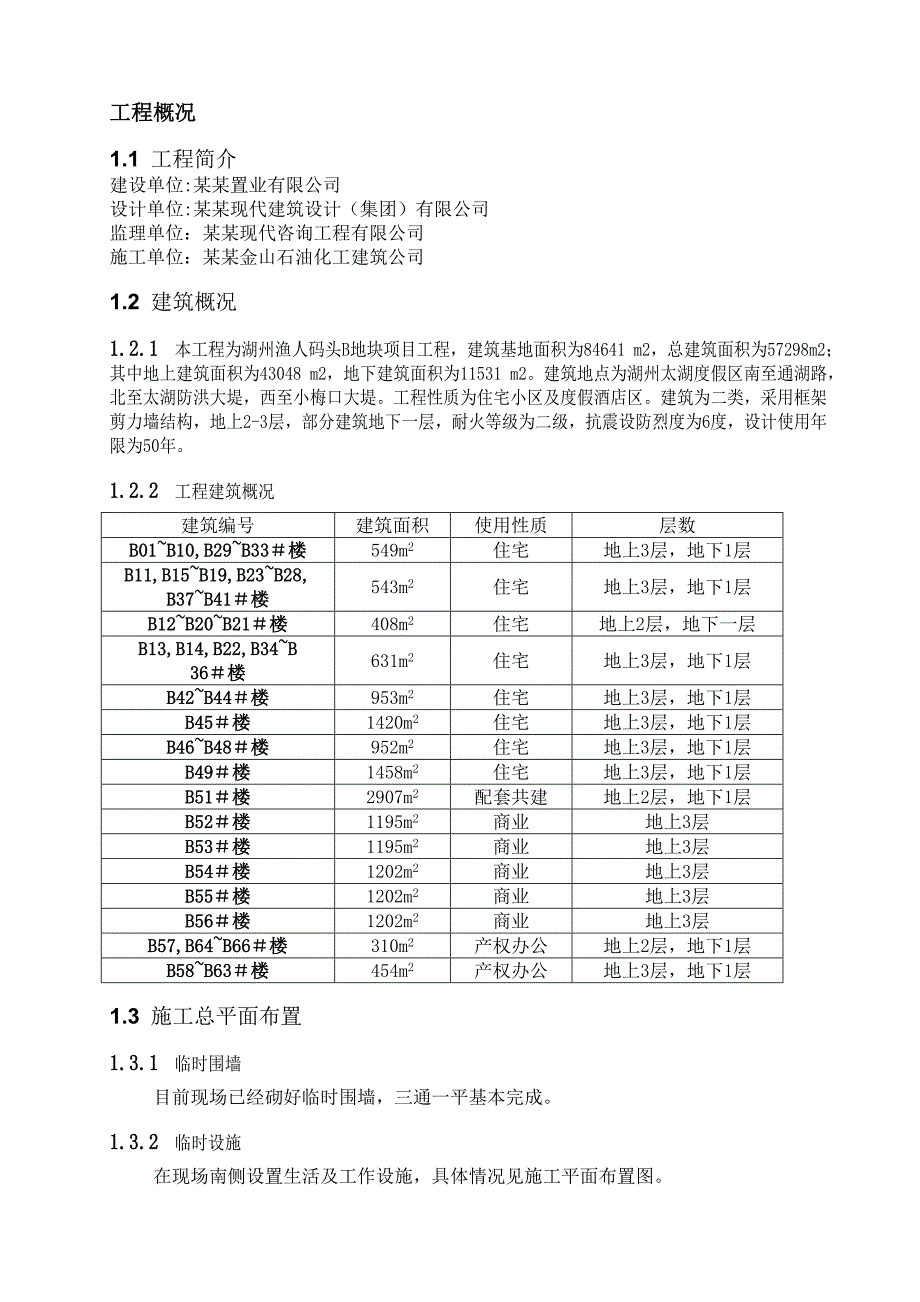 住宅小区别墅工程施工组织设计浙江框剪结构.doc_第1页