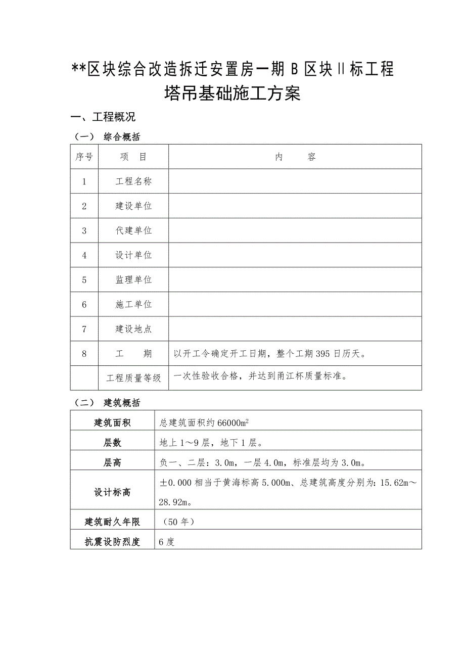 住宅小区塔吊基础专项施工方案#混凝土薄壁管桩基础#框架结构#承载力验算.doc_第1页