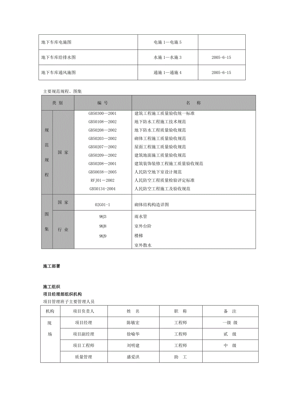 住宅小区人防地下车库工程施工组织设计河北附示意图.doc_第2页