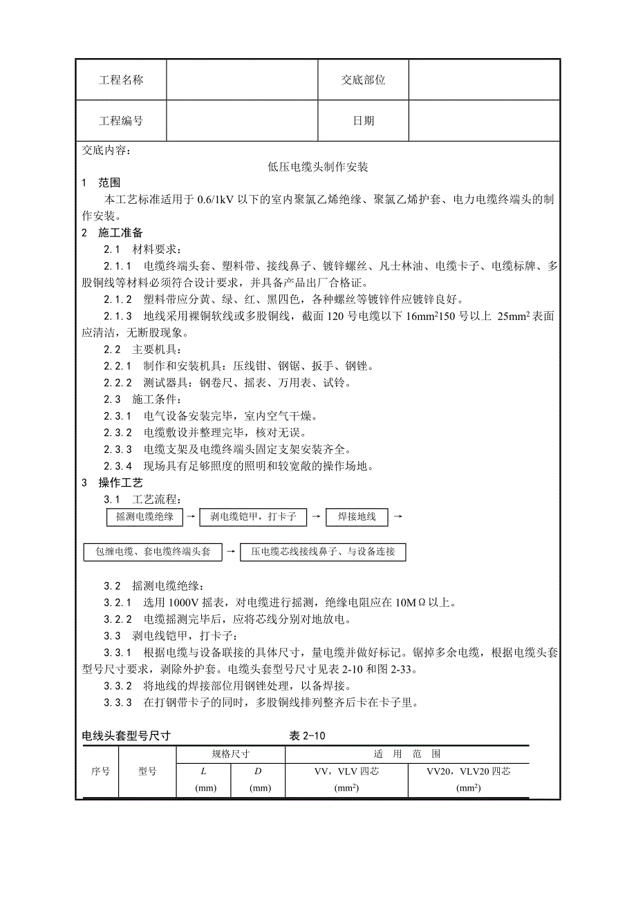 低压电缆头制作安装施工工艺.doc_第1页