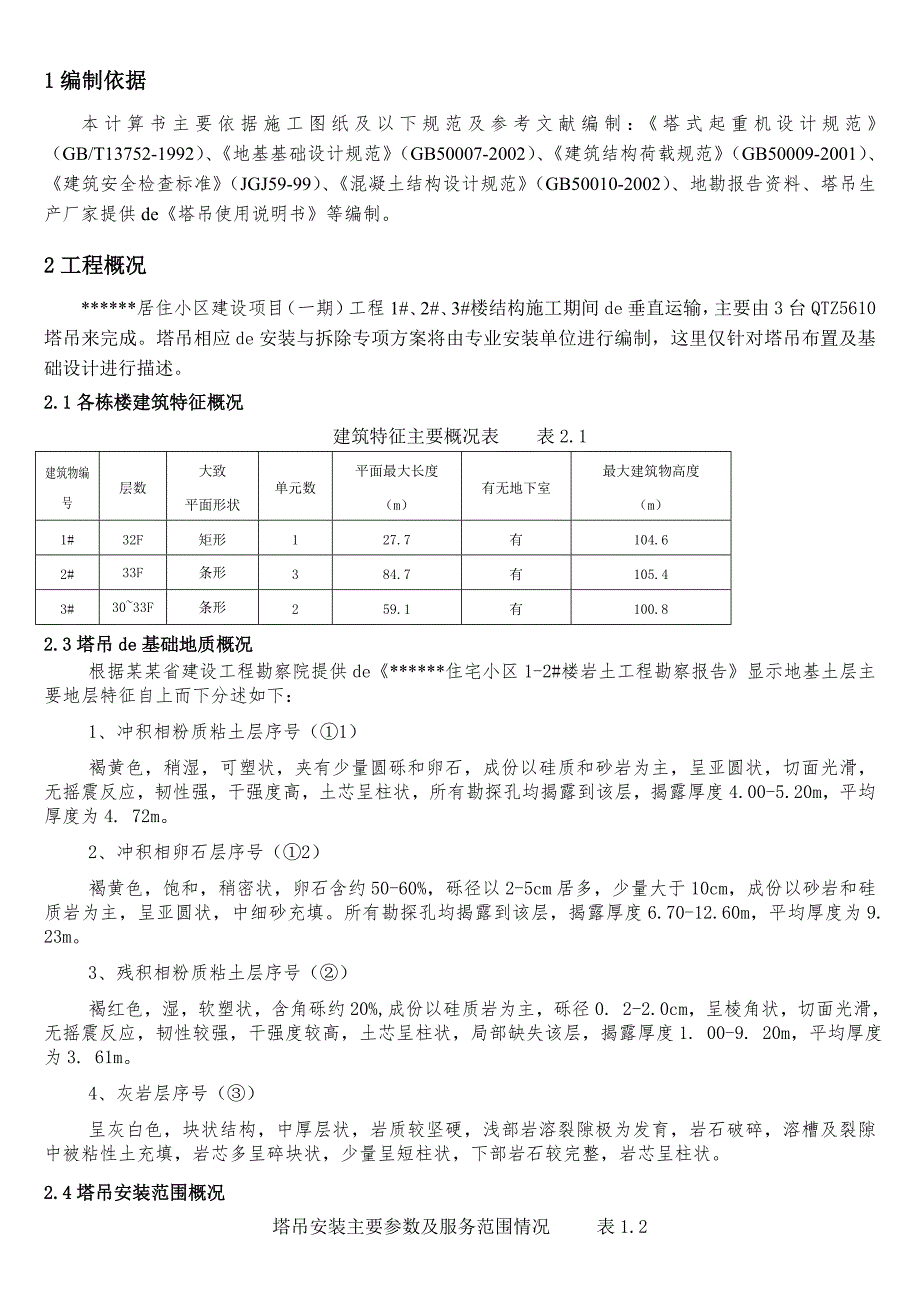 住宅楼塔吊施工方案.doc_第1页