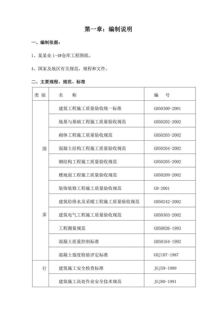 仓库施工组织设计1.doc_第1页