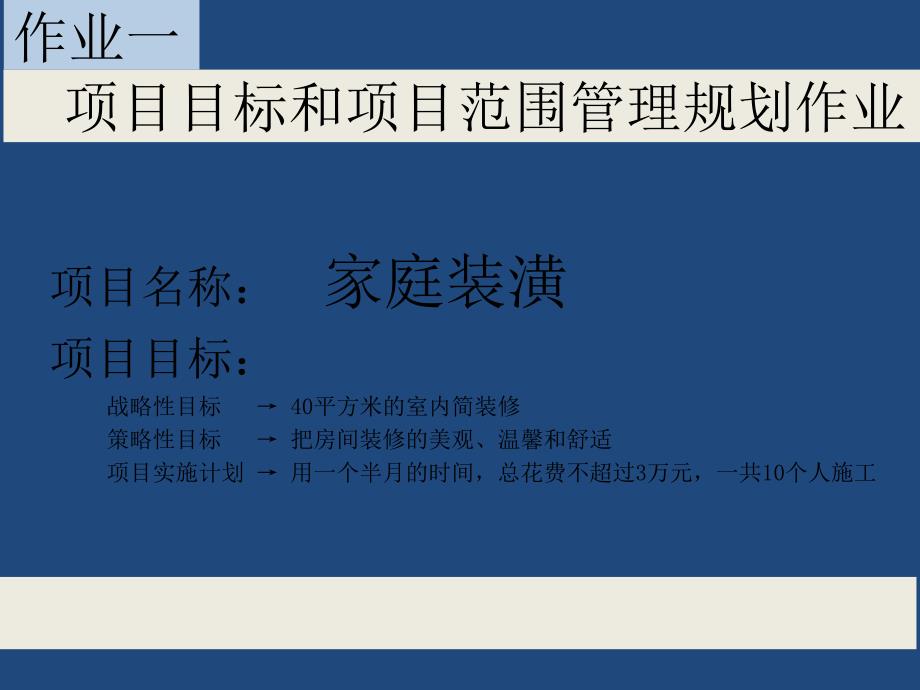 《项目管理》作业家庭装潢项目.ppt_第2页