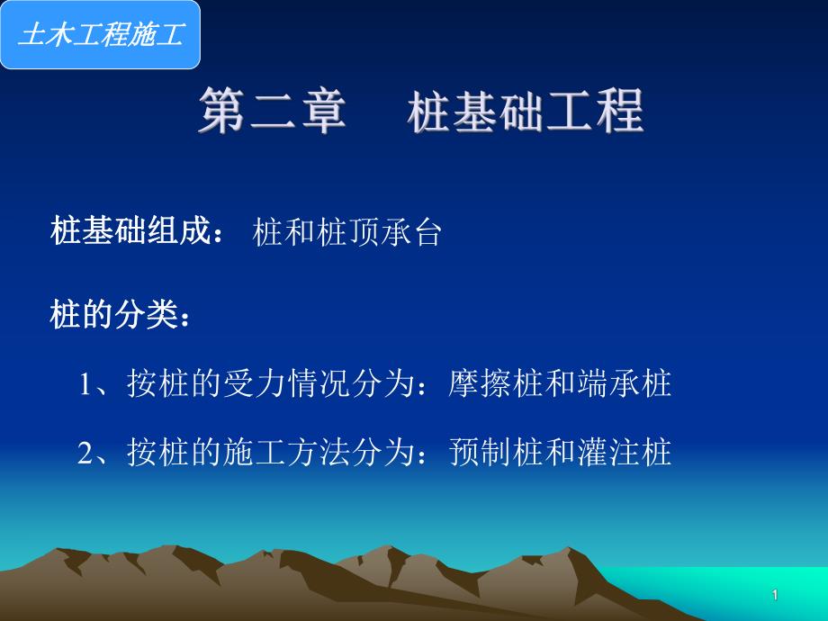 土木工程施工 第二章 桩基础工程.ppt_第1页