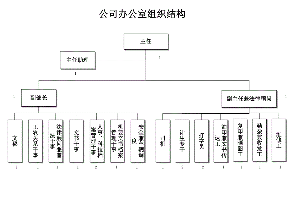 公司办公室组织结构.ppt_第1页