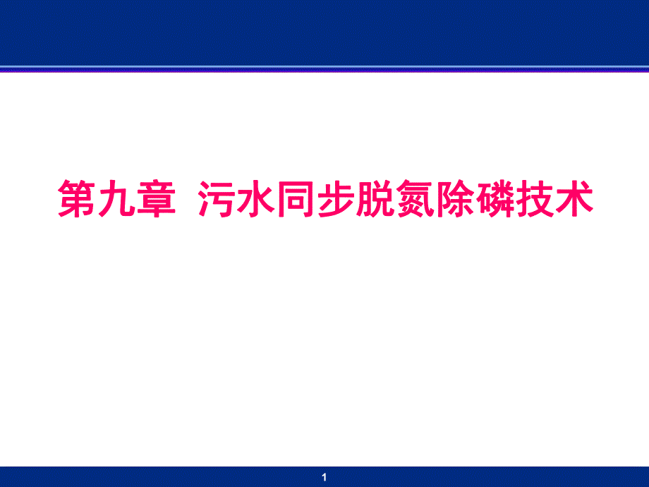 第九章 污水同步脱氮除磷技术.ppt_第1页