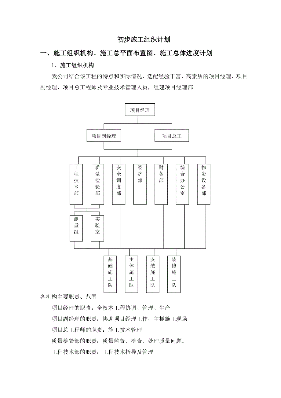 宝汉高速公路汉中至川界房建工程施工初步施工组织计划.doc_第1页