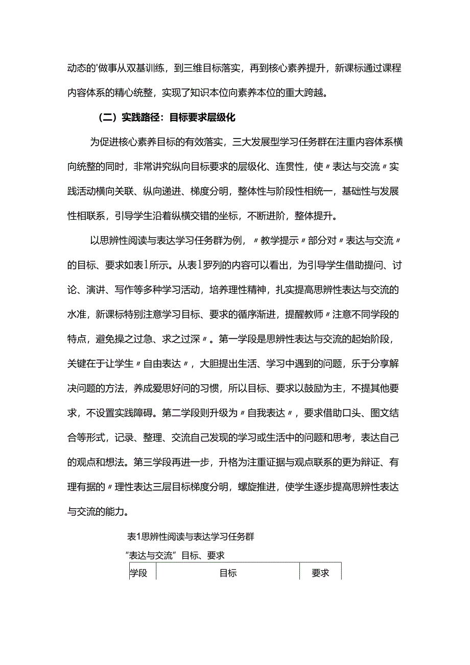 发展型学习任务群中表达与交流的共性特征及不同要求.docx_第3页