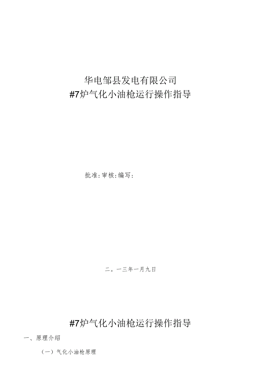 #7炉气化小油枪运行操作指导79.docx_第1页