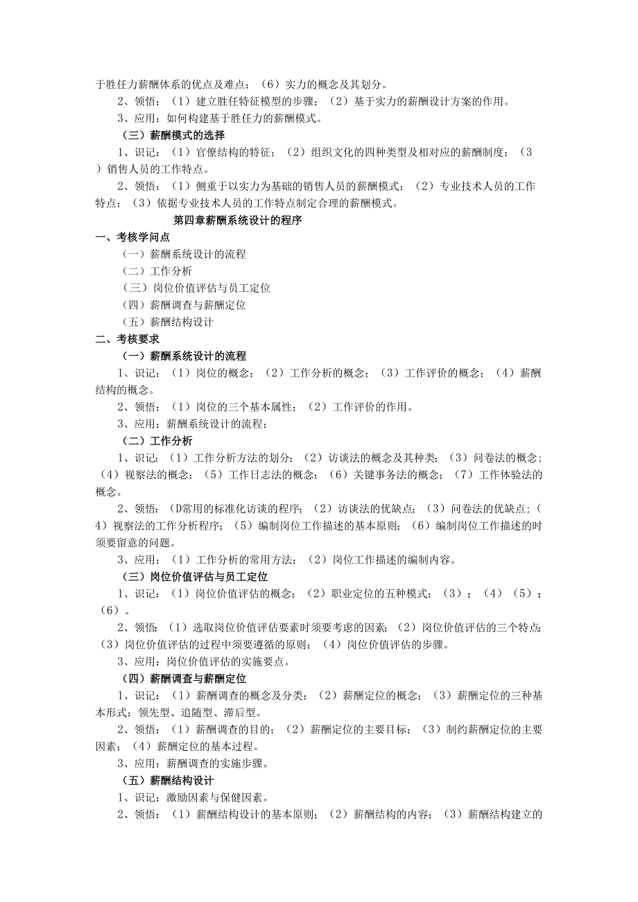 06091薪酬管理考纲.docx_第3页