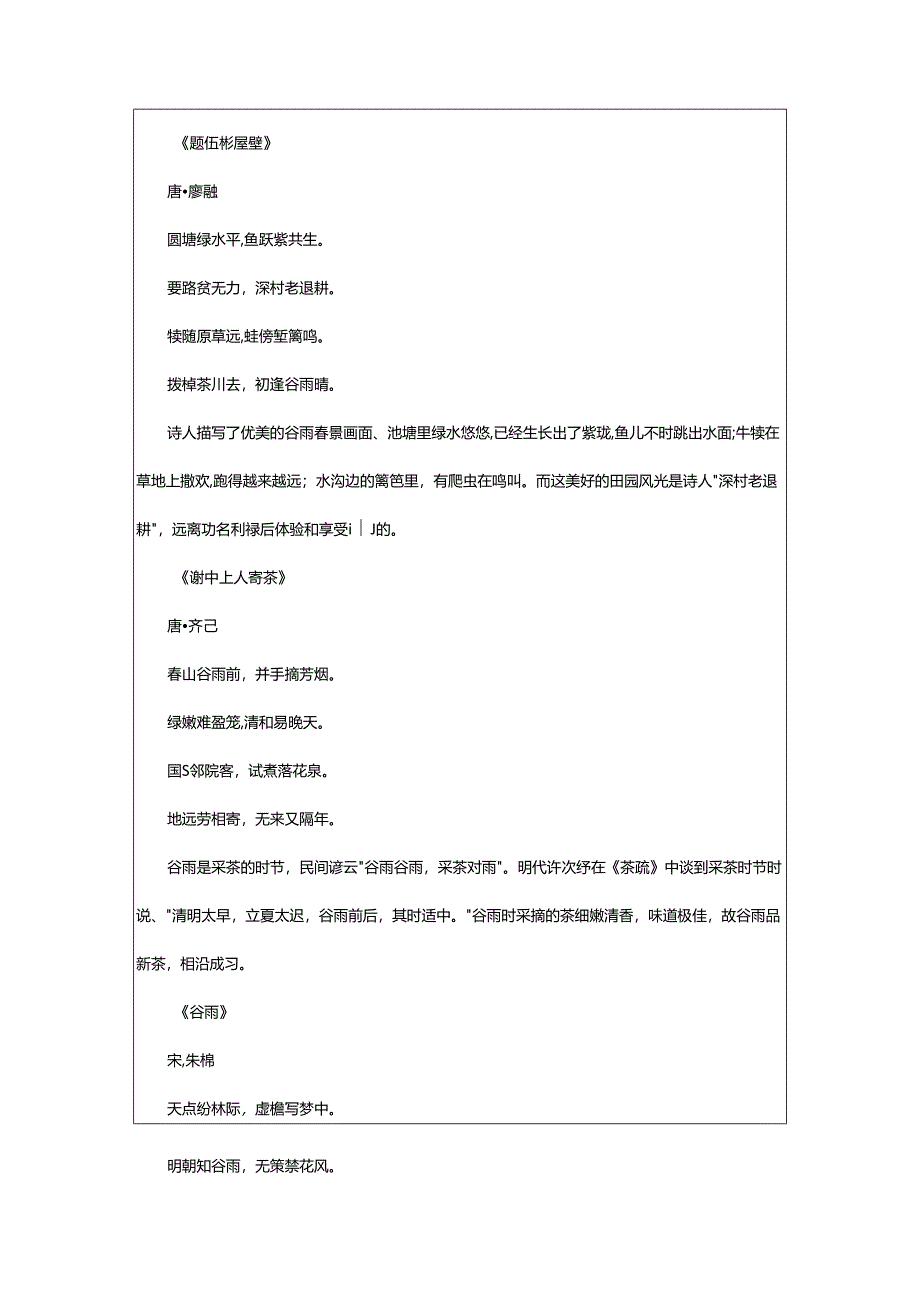 2024年颂谷雨的诗词.docx_第2页