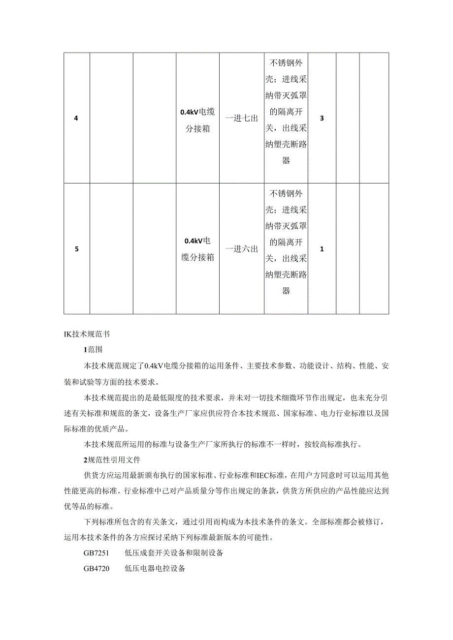 0.4kV电缆分支箱技术规范书(居住区物资)报告.docx_第3页