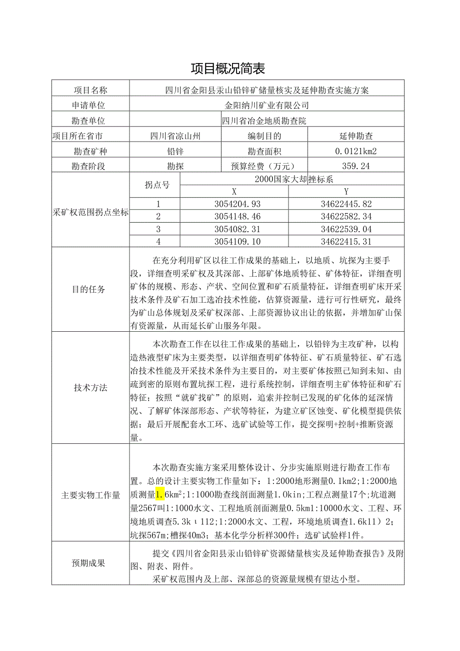 四川省金阳县汞山铅锌矿资源储量核实及延伸勘查实施方案评审意见书.docx_第2页