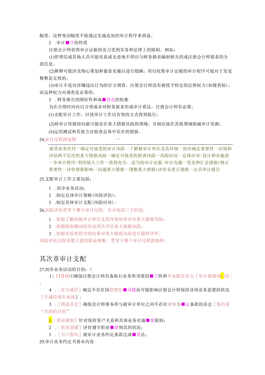 2024注册会计师审计需要背诵的要点大全.docx_第3页