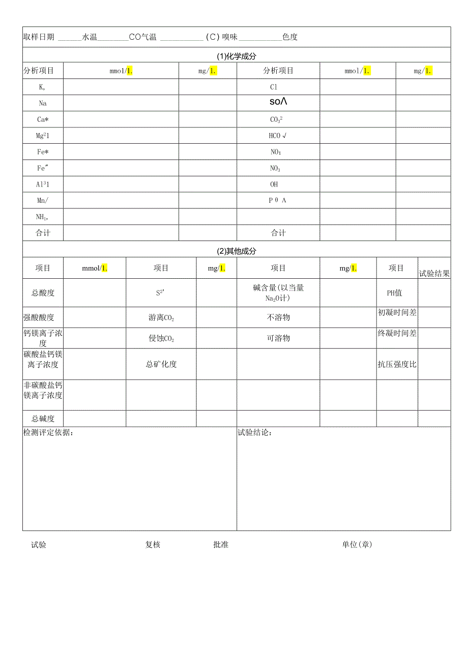 水质简易分析报告表格模板.docx_第2页